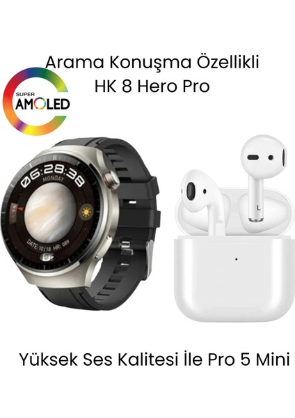 Watch Hk 8 Hero Akıllı Saat ve Air Pro 5 Mini