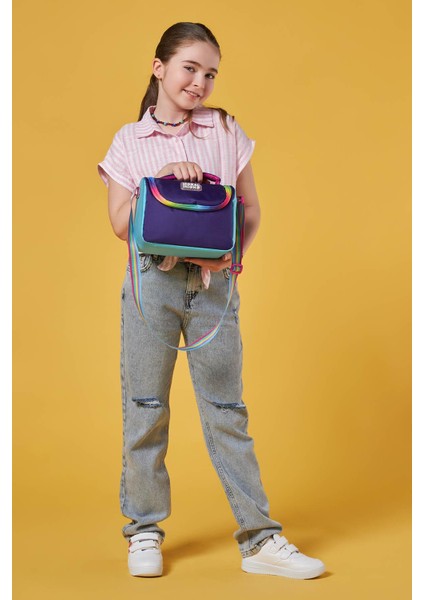 Kids Mor Rainbow Fermuarlı Thermo Beslenme Çantası 11872