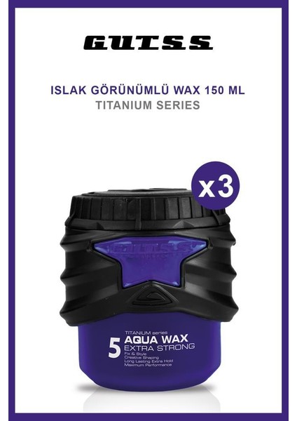 Şekillendirici Titanyum Aqua Wax No:5 150ml X3