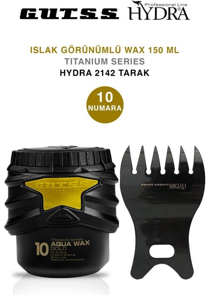 Islak Görünümlü Wax No:10 Şekillendirici Tarak Seti