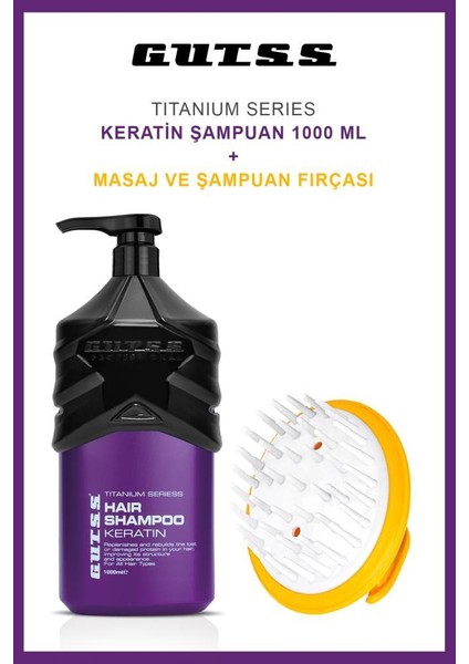 Keratinli Aşırı Yıpranmış Saçlar Için Şampuan Masaj Tarağı Seti