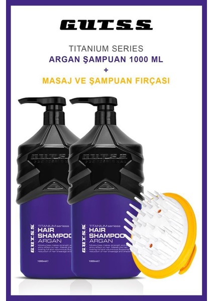 Argan Yağlı Onarıcı Yıpranmış Saçlar Için Şampuan X2 Masaj Tarağı Seti