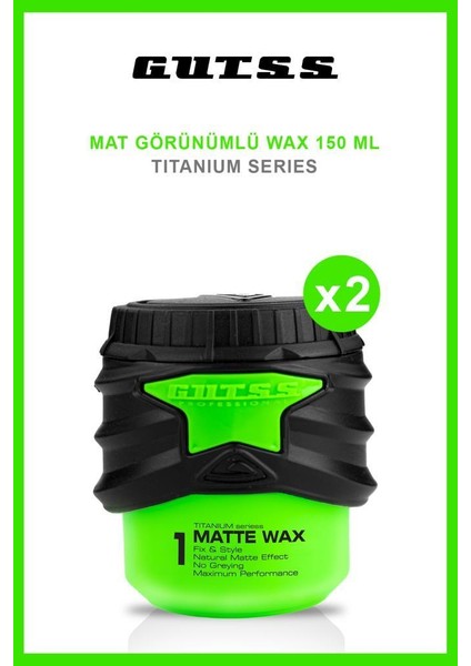 Şekillendirici Titanyum Matte Wax No:1 150ml X2