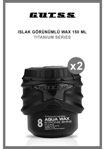 Şekillendirici Titanyum Aqua Wax No:8 150ml X2