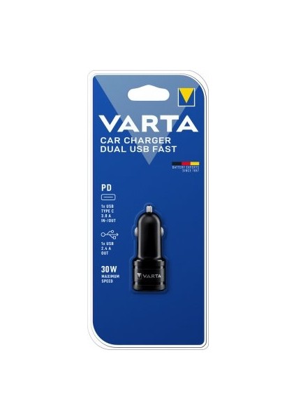 57932 Car Charger Dual USB Fast 2 Port USB Charger With USB Type C Aydos