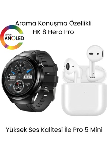 Sanal Ticaretiniz Watch Hk 8 Hero Akıllı Saat ve Air Pro 5 Mini