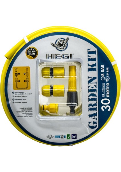 317006002 Garden Kit 1/2" (12.5mm) Pvc Bahçe Hortumu 30 mt