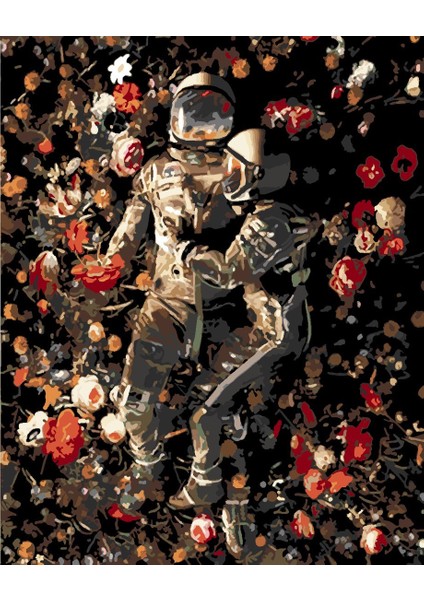 Garden Delights Iı Astronot Sayılarla Boyama Seti 40X50 cm (Tuvale Gerili)