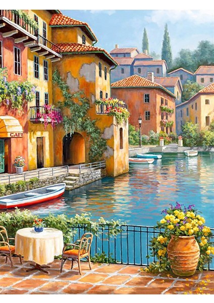 Sayılarla Boyama Seti 50x65 cm Tuvale Gerili Akrilik Boya ve Fırça Seti