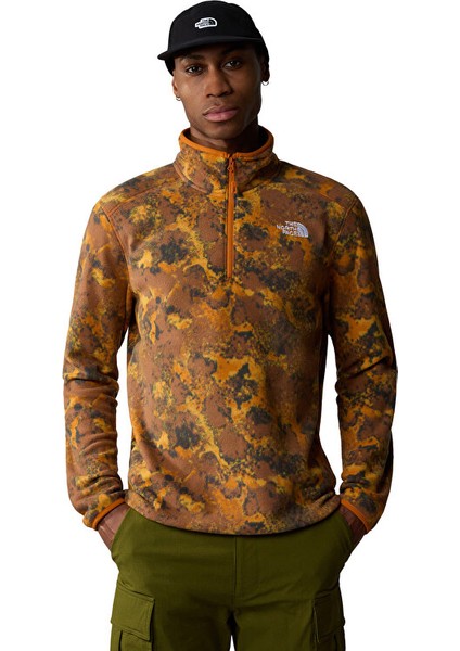 The North Face M 100 Glacier Printed 1/4 Zip Erkek Outdoor Sweatshirts NF0A858ZWKO1 Renkli