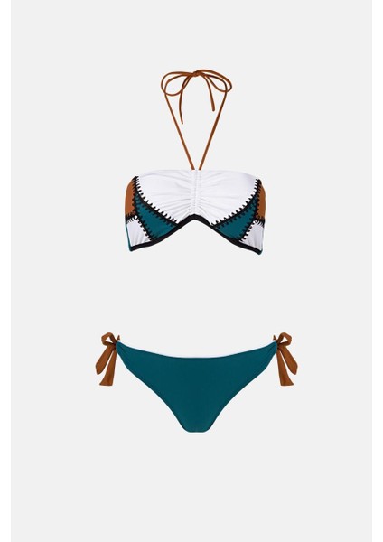 3414 Yeşil Straplez Bikini Takımı modelleri