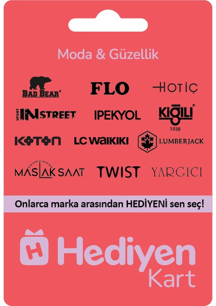 Hediyen Kart - Moda & Güzellik - 5000 TL