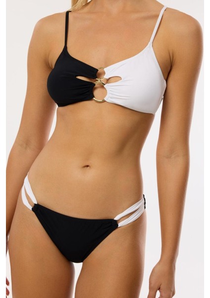 3418 Siyah Beyaz Bikini Takımı modelleri