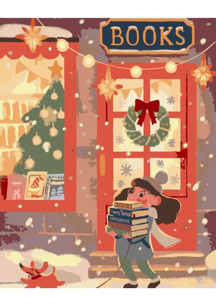 Books Sayılarla Boyama Seti 50X65 cm Tuval Şasesine Gerili