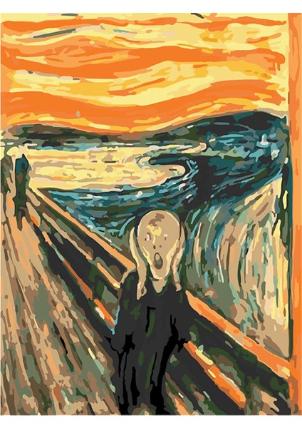 Çığlık Sayılarla Boyama Seti 50X65 cm Tuvale Gerili