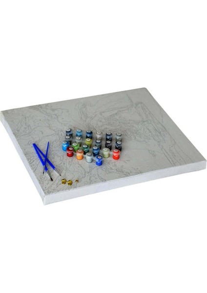 Fuji Dağı Sayılarla Boyama Seti 40 x 50 cm (Tuvale Gerili) modelleri