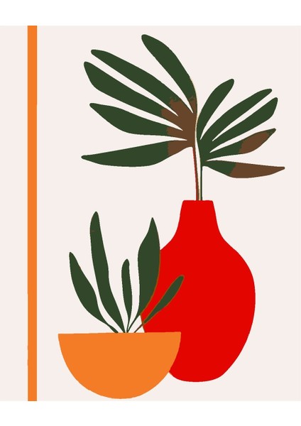 İskandinav Stil Sayılarla Boyama Seti 30x40 cm (Tuvale Gerili)