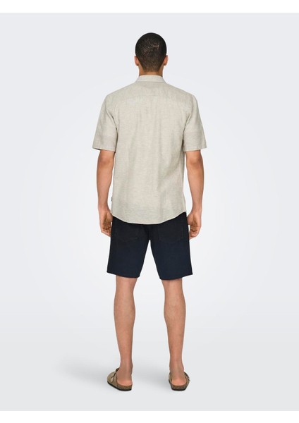 Only&sons Erkek Kısa Kollu Keten Pamuklu Gömlek 22009885 fiyatları
