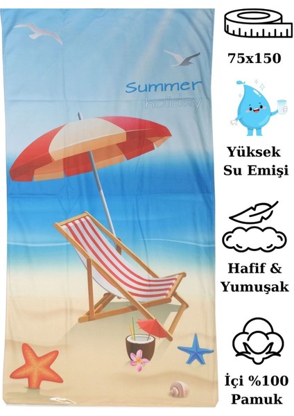 Baskılı Plaj Havlusu