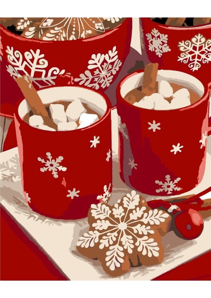 Marshmallow Sayılarla Boyama Seti 50X65 cm Tuval Şasesine Gerili