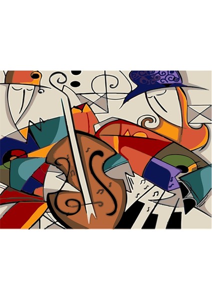 Picasso 2 Sayılarla Boyama Seti 50X65 cm Tuvale Gerili