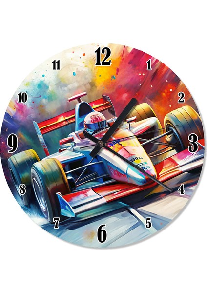 Formula 1 Aracı Akarlı Duvar Saati