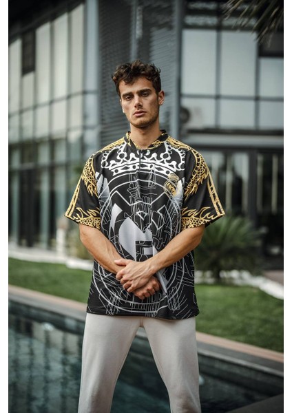 Baskılı Oversıze Kalıp Unısex Model T-Shirt