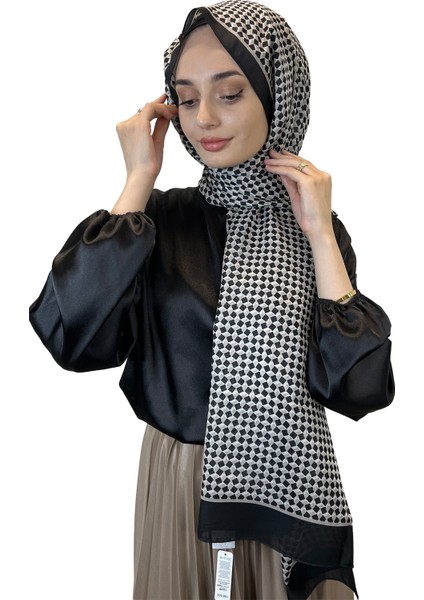 Siyane Scarf Pamuk Soft Şal, Geometrik Desen  01016