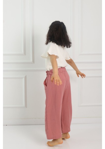 Kız Çocuk Bol Paça Pantolon