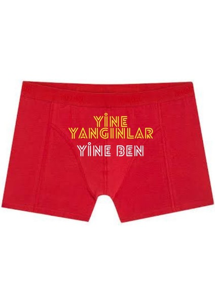 Boxer Masters Yine Yangınlar Yazılı Baskılı Erkek Boxer