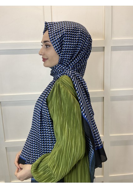 Siyane Scarf Pamuk Soft Şal, Geometrik Desen  01016