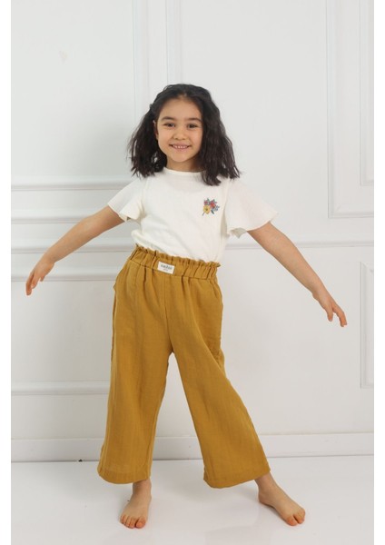 Kız Çocuk Bol Paça Pantolon