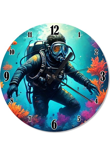 Mercanlar ve Dalgıç Sessiz Duvar Saati