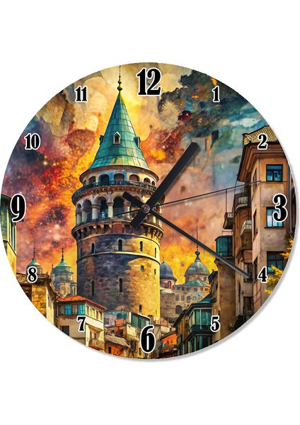 Galata Kulesi Tasarım Duvar Saati