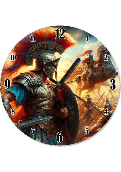 Romalı Asker Tasarım Duvar Saati