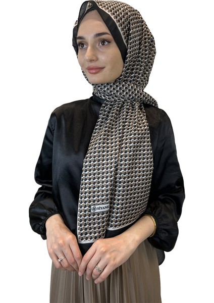 Siyane Scarf Pamuk Soft Şal, Geometrik Desen  01016