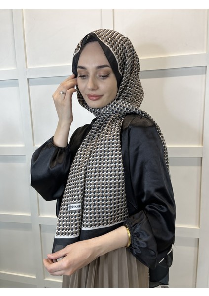 Siyane Scarf Pamuk Soft Şal, Geometrik Desen  01016