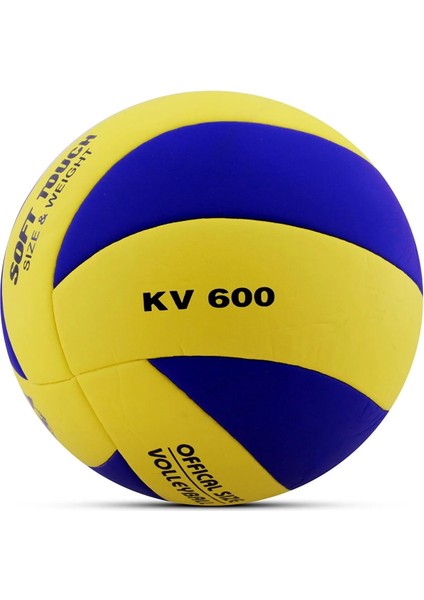 Ala Store Voleybol Topu Soft Touch Yapıştırma Yumuşak Yüzey 18 Panel 5 Numara Sarı-Lacivert