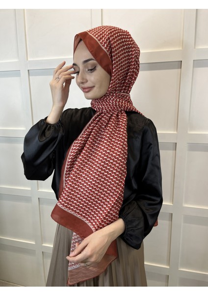 Siyane Scarf Pamuk Soft Şal, Geometrik Desen  01016