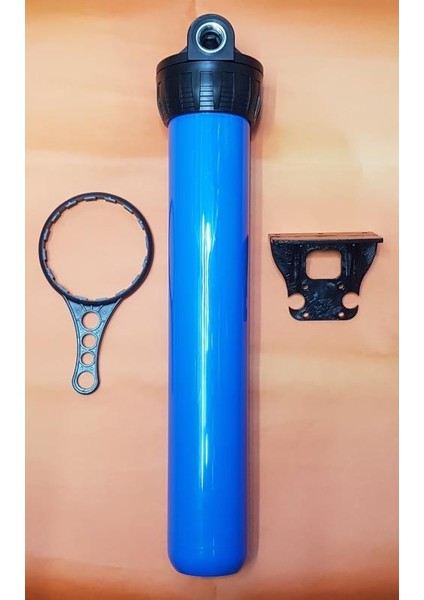 Su Arıtma Daire Girişi 20" Boy 3/4" Giriş Çıkış Filtre Kabı Mat Renk Yosun Tutmaz