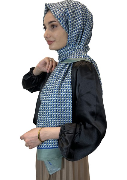 Siyane Scarf Pamuk Soft Şal, Geometrik Desen  01016