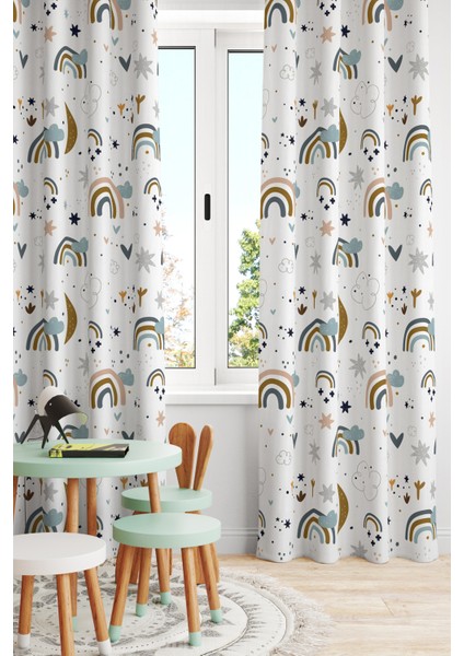 Çocuk ve Bebek Odası Fon Perde Tek Kanat (Child Room Curtain)