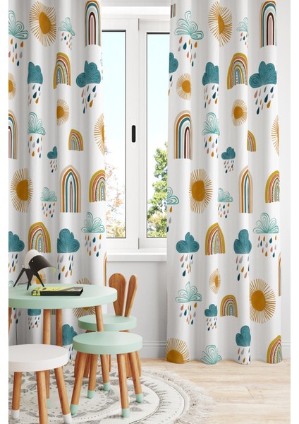 Çocuk ve Bebek Odası Fon Perde Tek Kanat (Child Room Curtain)