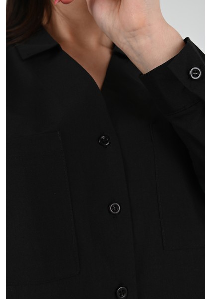 Kadın Çift Cepli Salaş Gömlek 1670-24 indirimleri