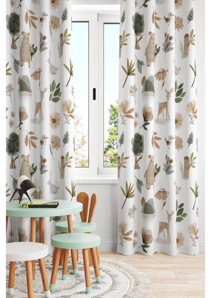 Çocuk ve Bebek Odası Fon Perde Tek Kanat (Child Room Curtain)