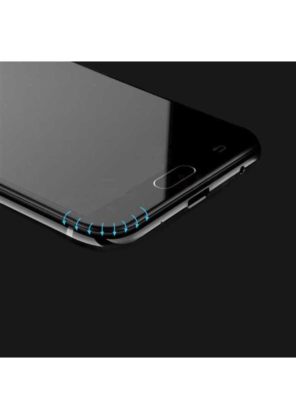 Galaxy J7 Prime Davin 5d Cam Ekran Koruyucu Siyah