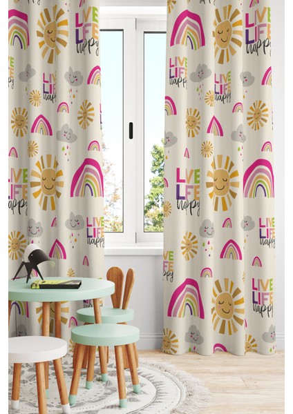 Çocuk ve Bebek Odası Fon Perde Tek Kanat (Child Room Curtain)