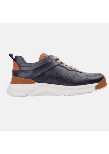 17123 Kalın Taban Hafif Deri Sneaker Erkek Ayakkabı