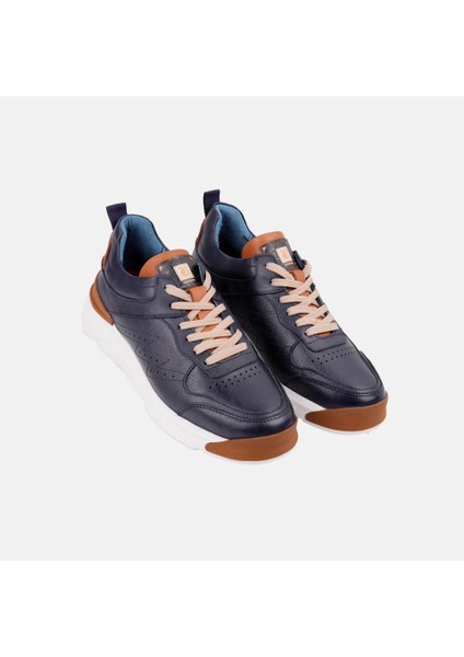 17123 Kalın Taban Hafif Deri Sneaker Erkek Ayakkabı modelleri