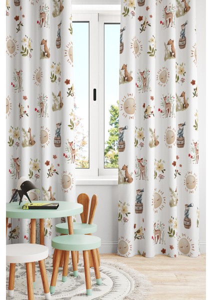 Çocuk ve Bebek Odası Fon Perde Tek Kanat (Child Room Curtain)